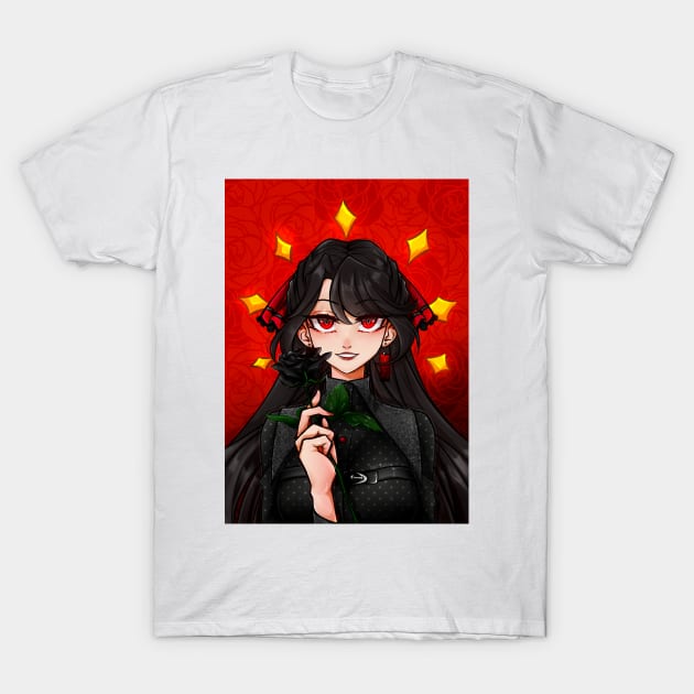 Black haired girl T-Shirt by Anet Garol